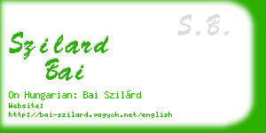 szilard bai business card