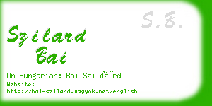 szilard bai business card